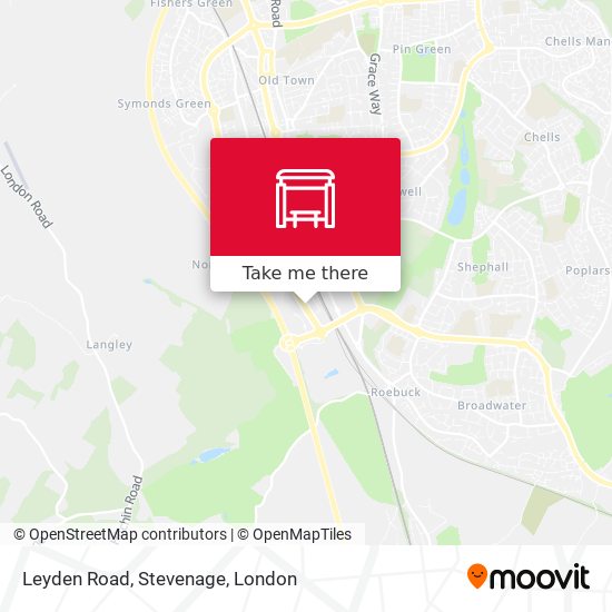 Leyden Road, Stevenage map