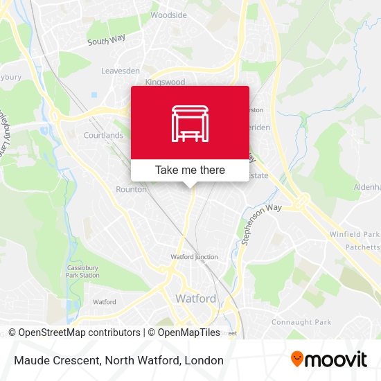 Maude Crescent, North Watford map