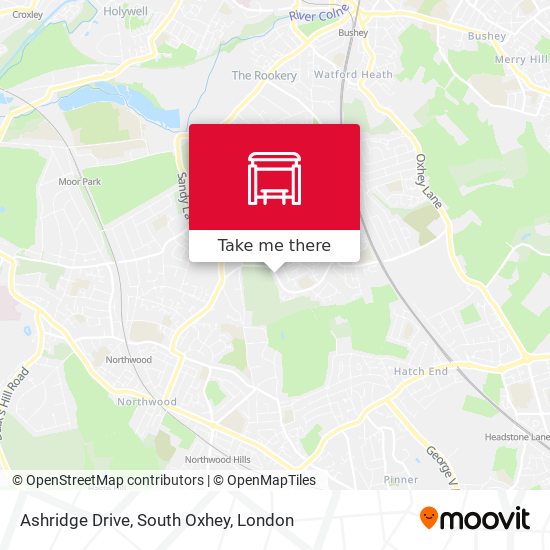 Ashridge Drive, South Oxhey map