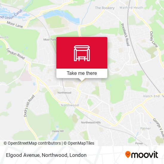 Elgood Avenue, Northwood map