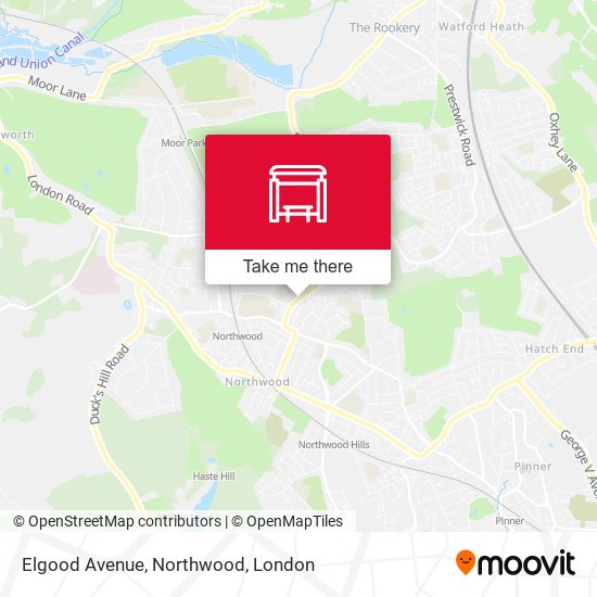 Elgood Avenue, Northwood map