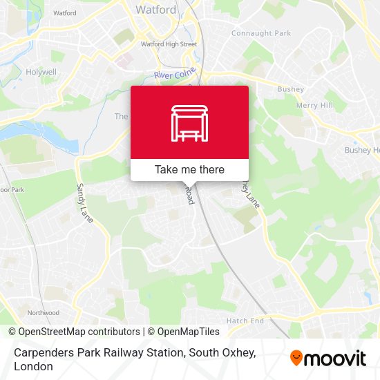 Carpenders Park Railway Station, South Oxhey map