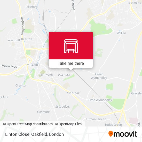 Linton Close, Oakfield map
