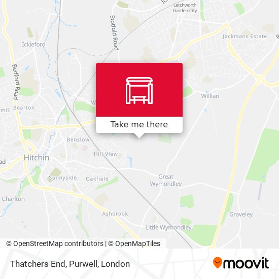 Thatchers End, Purwell map