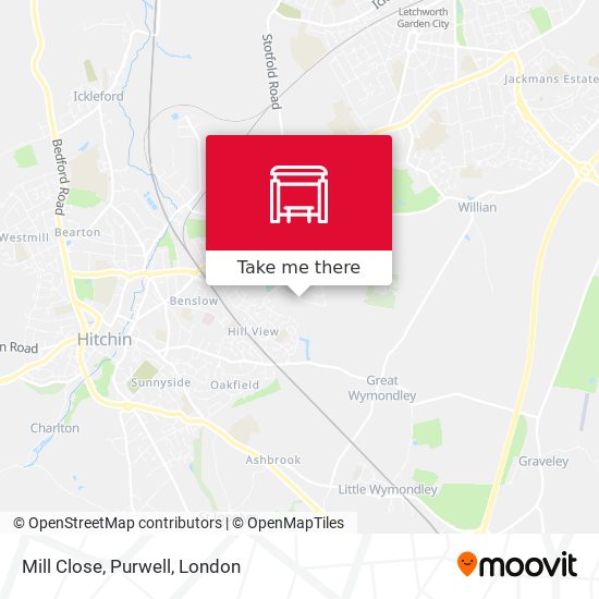 Mill Close, Purwell map