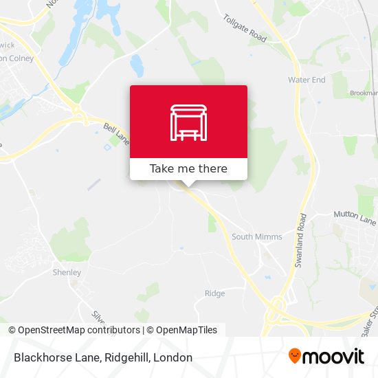 Blackhorse Lane, Ridgehill map