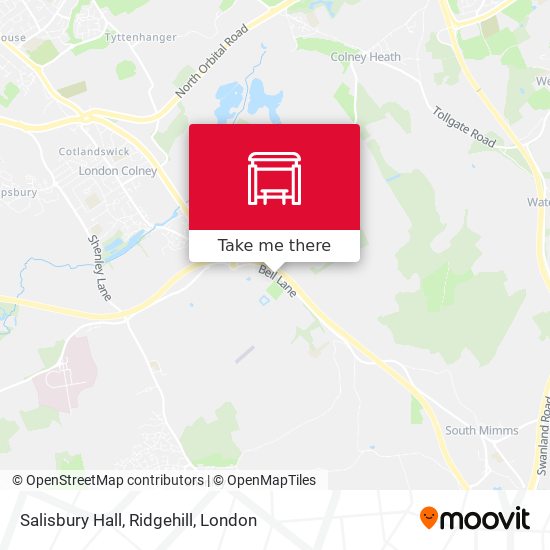 Salisbury Hall, Ridgehill map