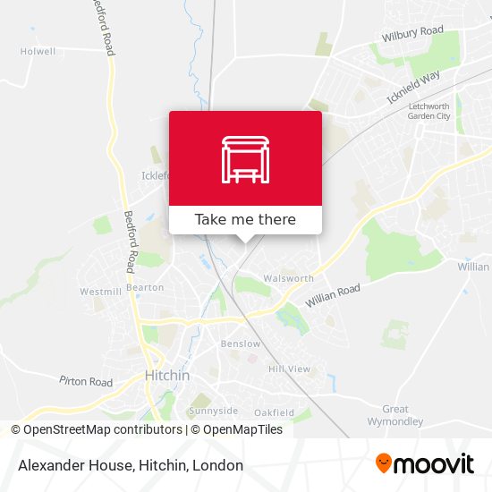 Alexander House, Hitchin map