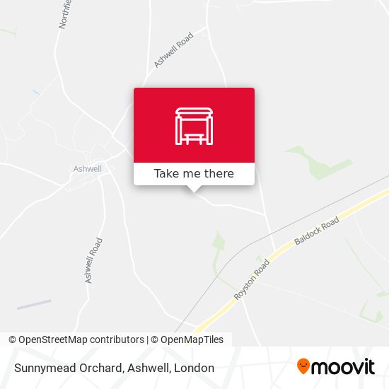 Sunnymead Orchard, Ashwell map