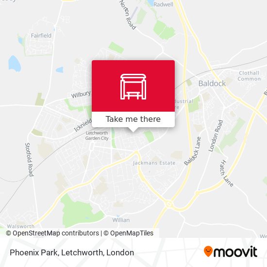 Phoenix Park, Letchworth map