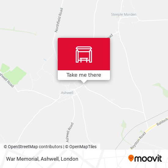 War Memorial, Ashwell map