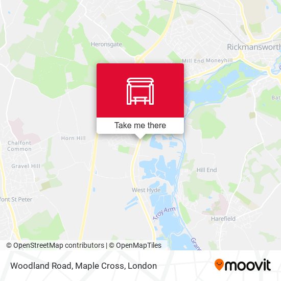 Woodland Road, Maple Cross map