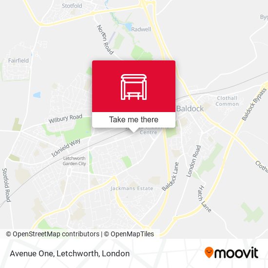 Avenue One, Letchworth map