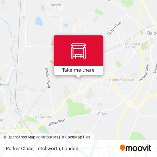 Parker Close, Letchworth map