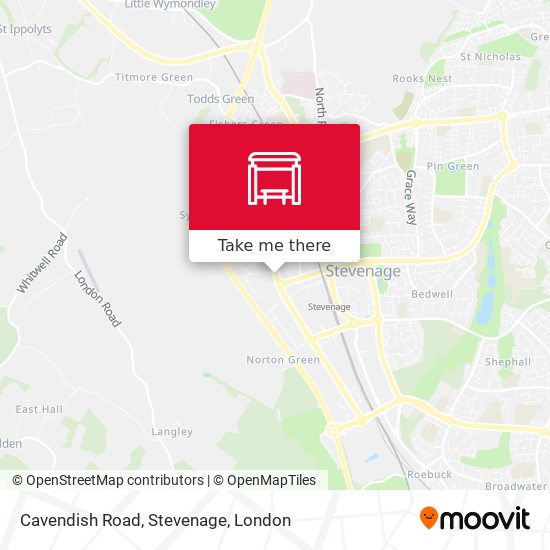 Cavendish Road, Stevenage map