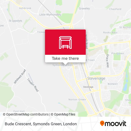Bude Crescent, Symonds Green map