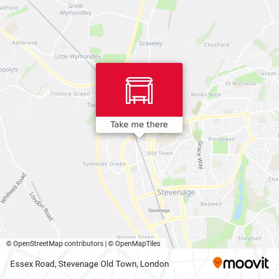 Essex Road, Stevenage Old Town map