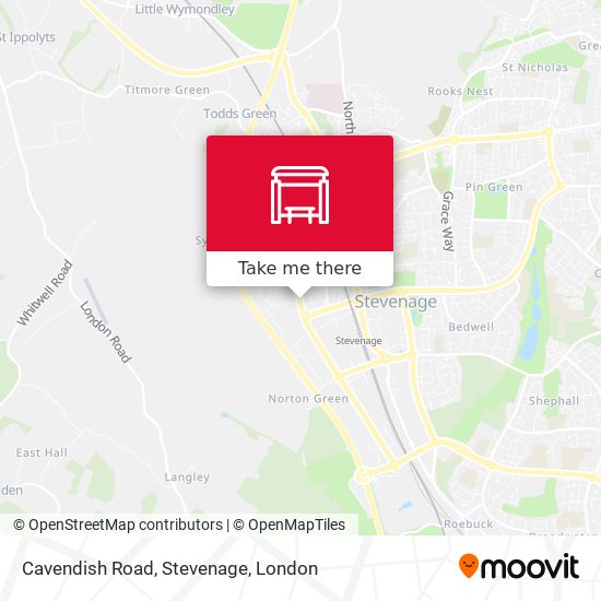 Cavendish Road, Stevenage map