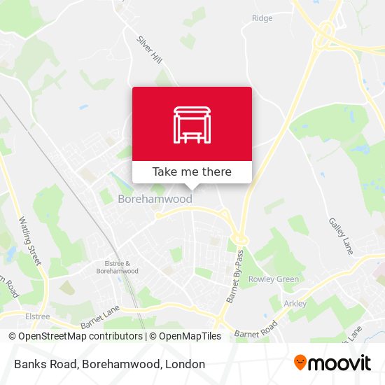 Banks Road, Borehamwood map