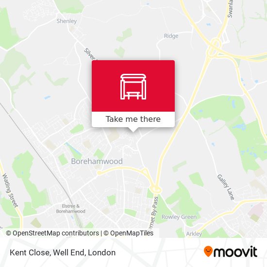 Kent Close, Well End map