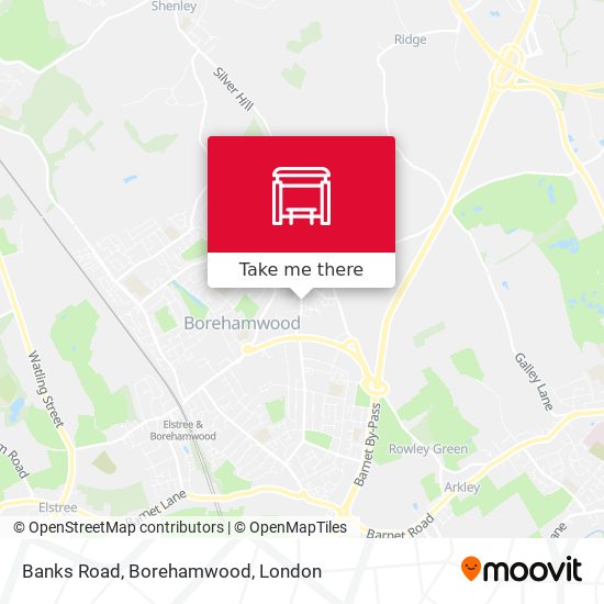 Banks Road, Borehamwood map