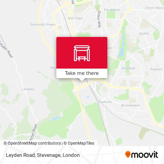 Leyden Road, Stevenage map