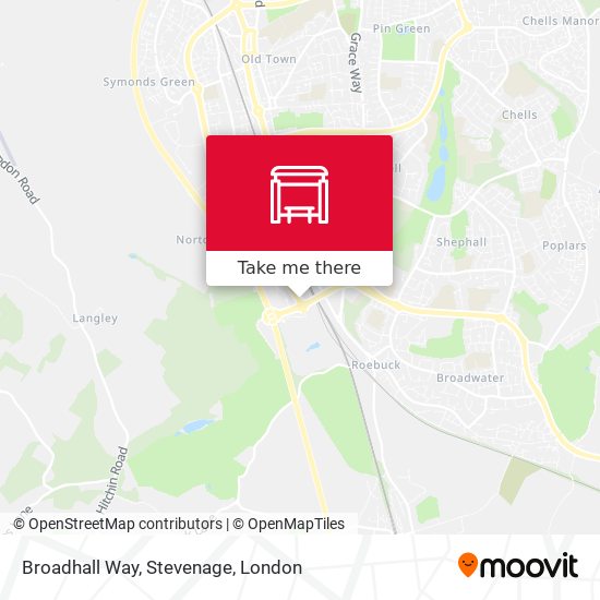 Broadhall Way, Stevenage map