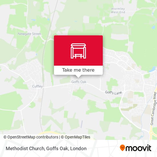 Methodist Church, Goffs Oak map