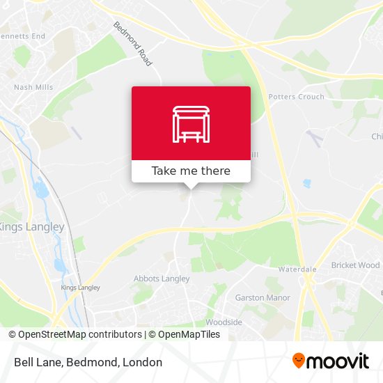 Bell Lane, Bedmond map