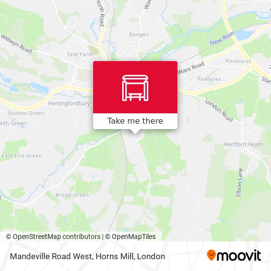 Mandeville Road West, Horns Mill map