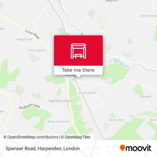 Spenser Road, Harpenden map