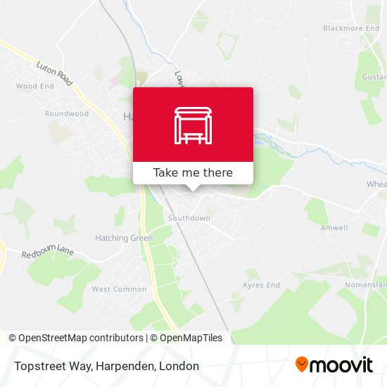 Topstreet Way, Harpenden map