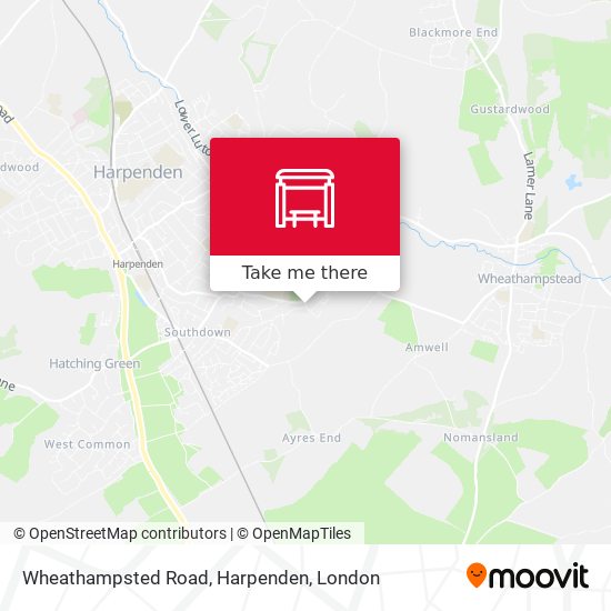 Wheathampsted Road, Harpenden map