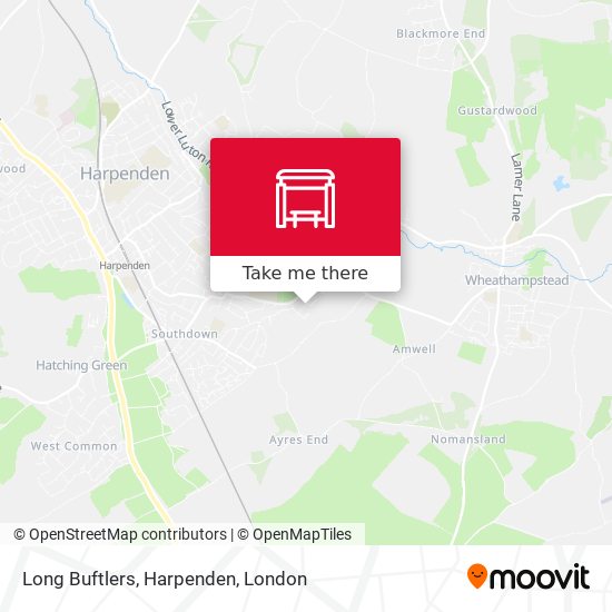 Long Buftlers, Harpenden map