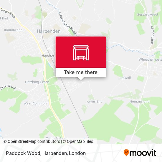 Paddock Wood, Harpenden map