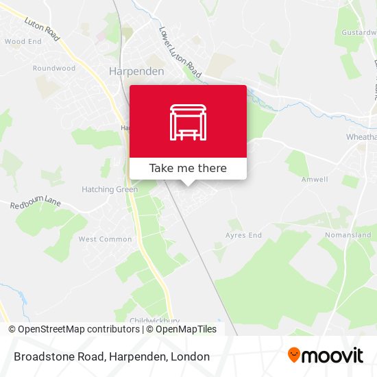 Broadstone Road, Harpenden map