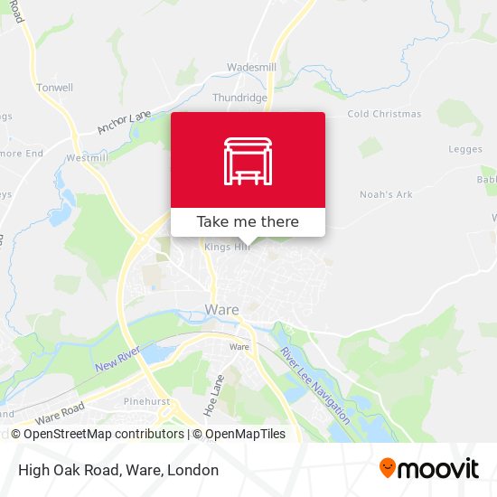 High Oak Road, Ware map