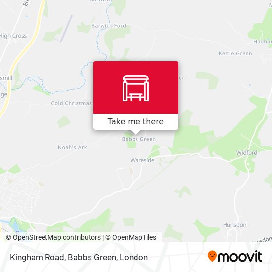 Kingham Road, Babbs Green map