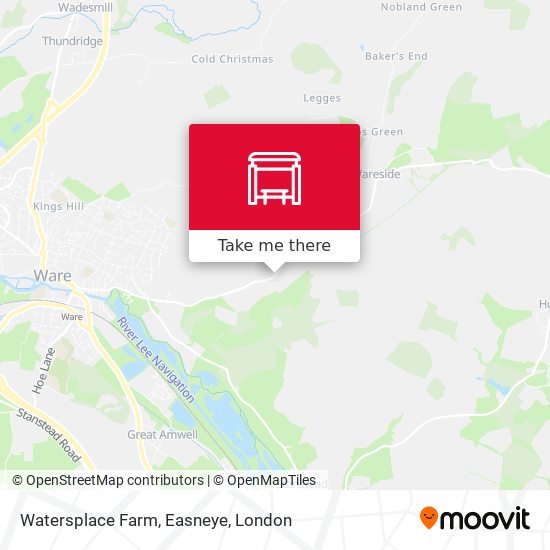 Watersplace Farm, Easneye map
