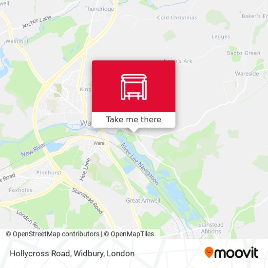 Hollycross Road, Widbury map