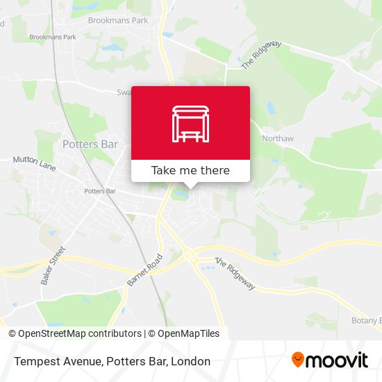 Tempest Avenue, Potters Bar map