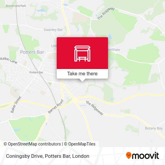Coningsby Drive, Potters Bar map