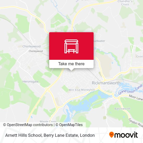 Arnett Hills School, Berry Lane Estate map