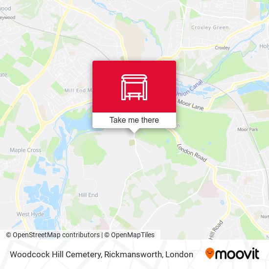 Woodcock Hill Cemetery, Rickmansworth map