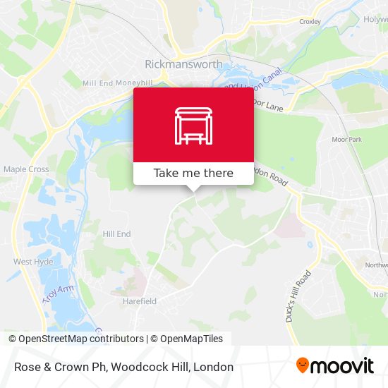 Rose & Crown Ph, Woodcock Hill map