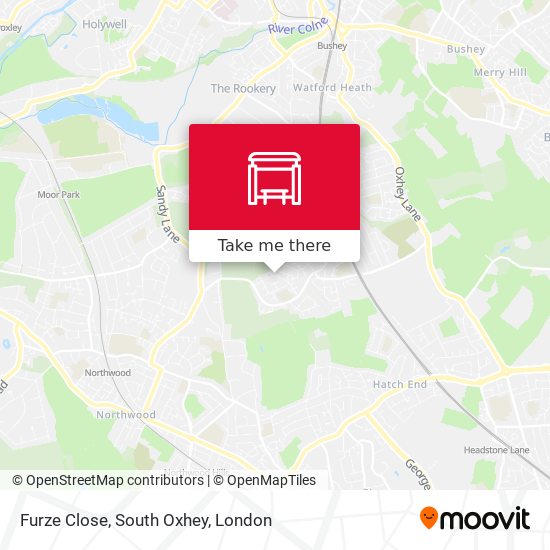 Furze Close, South Oxhey map