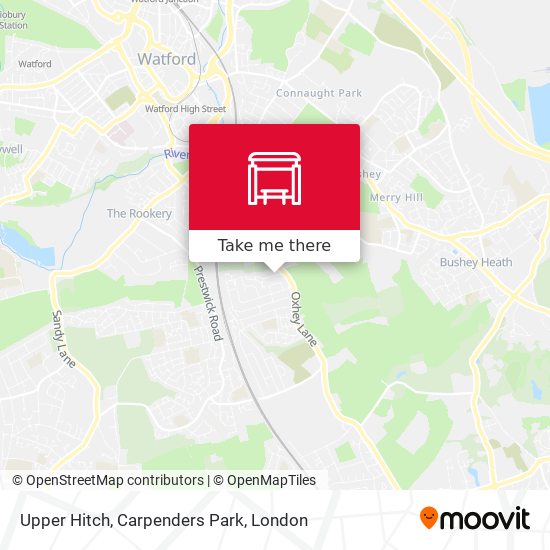 Upper Hitch, Carpenders Park map