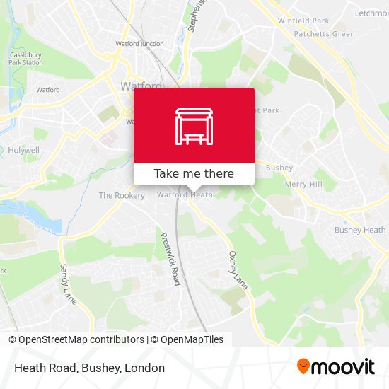 Heath Road, Bushey map