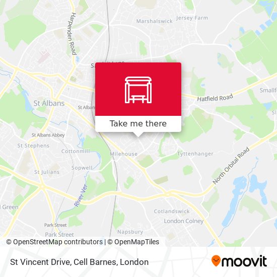 St Vincent Drive, Cell Barnes map