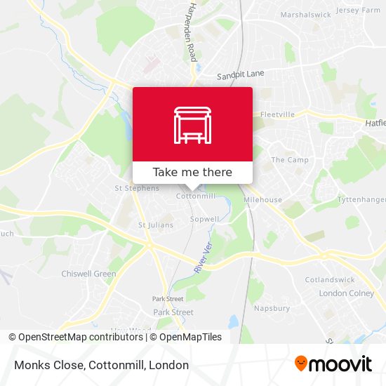 Monks Close, Cottonmill map